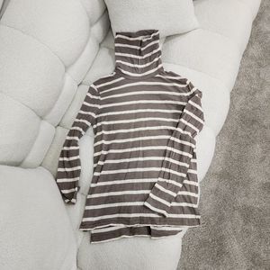 Madewell Whisper Cotton Turtleneck in Kearney Stripe